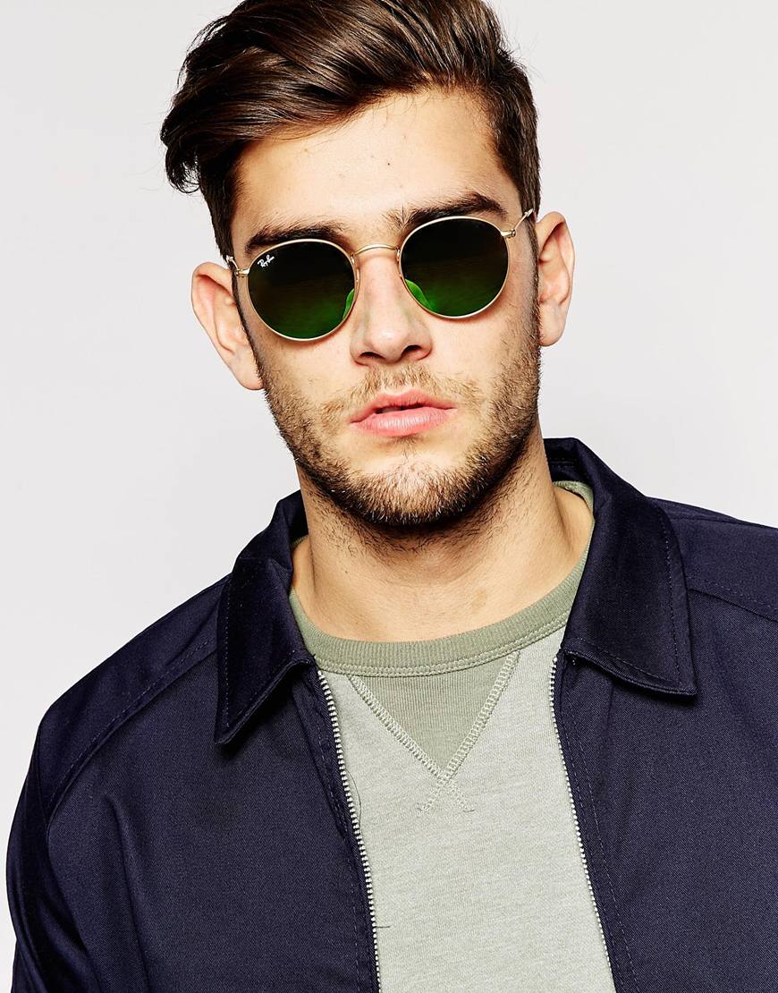 Солнцезащитные очки мужские для круглого лица фото